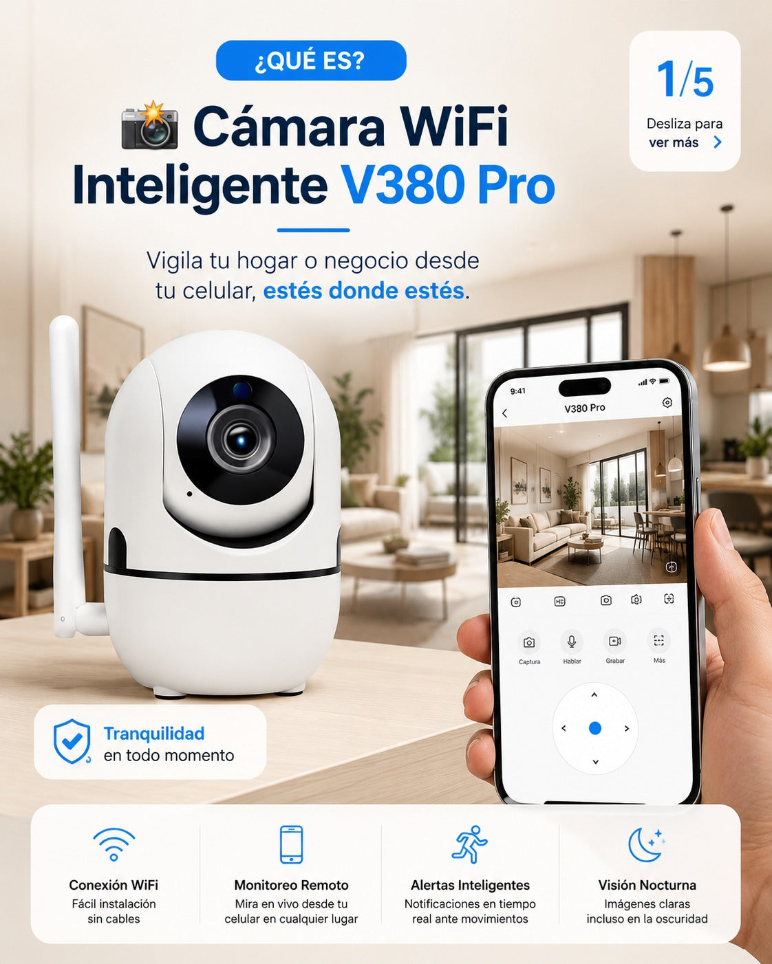 Cámara de Seguridad V380 Pro