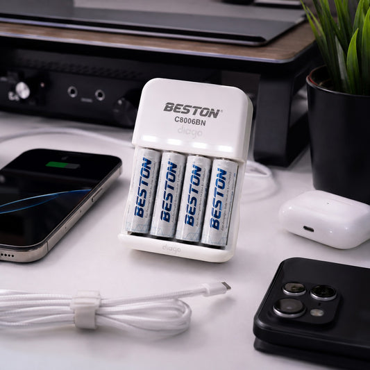 Kit Baterías Recargables Beston con Cargador