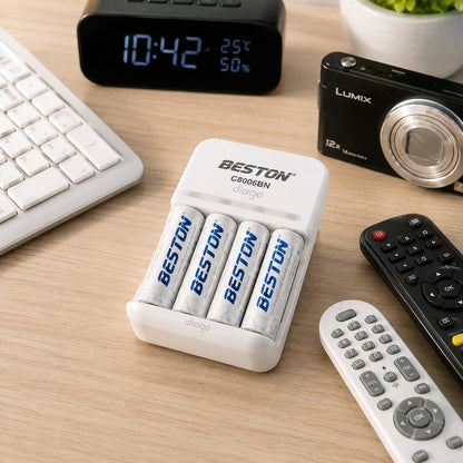 Kit Baterías Recargables Beston con Cargador
