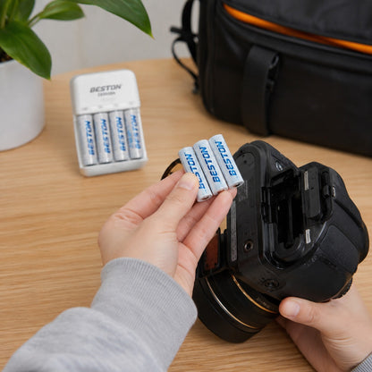 Kit Baterías Recargables Beston con Cargador