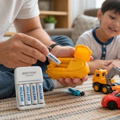 Kit Baterías Recargables Beston con Cargador