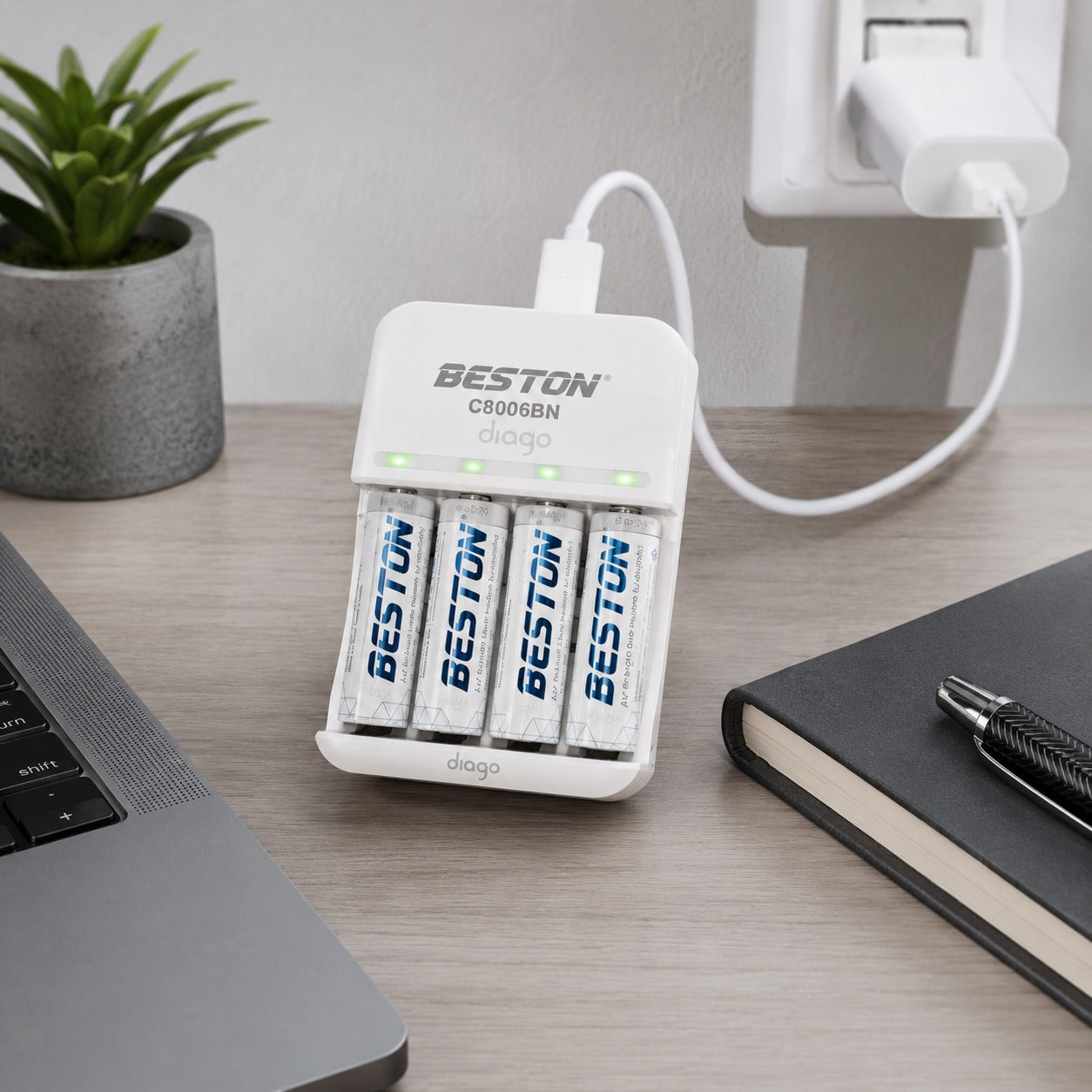 Kit Baterías Recargables Beston con Cargador