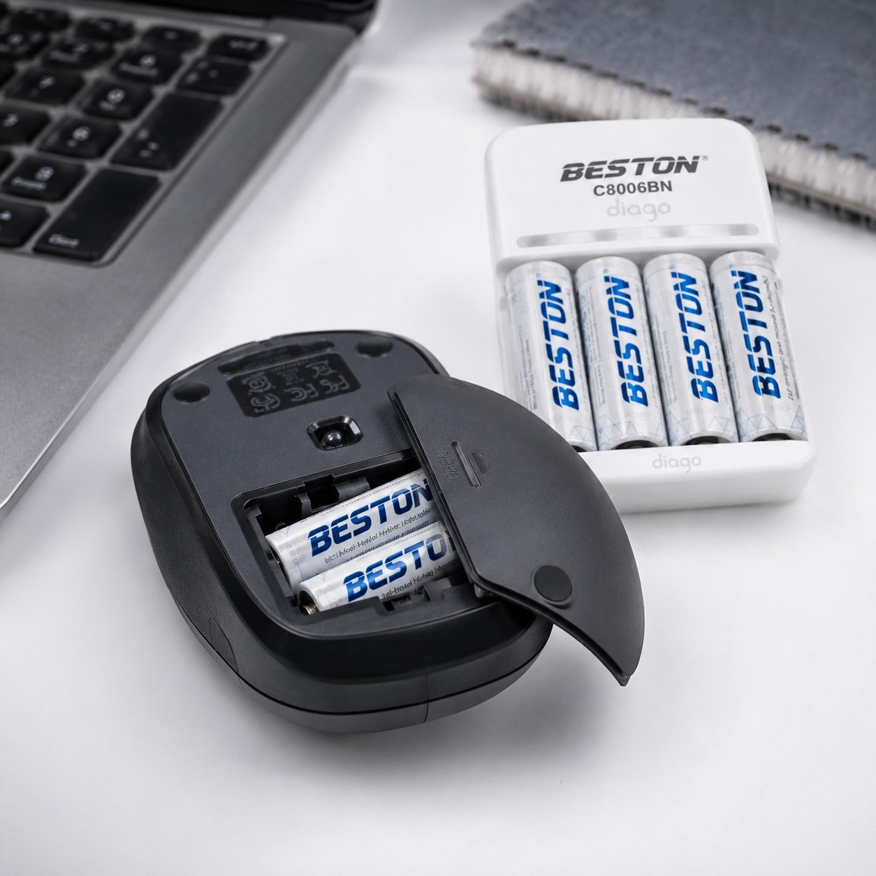 Kit Baterías Recargables Beston con Cargador